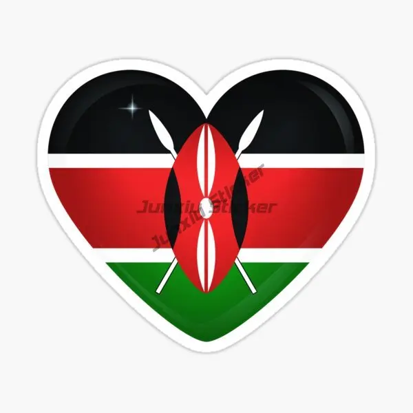 Laptop Accessories Kenya - Kenya Bayrağı Harita Çıkartması Tampon Vinil