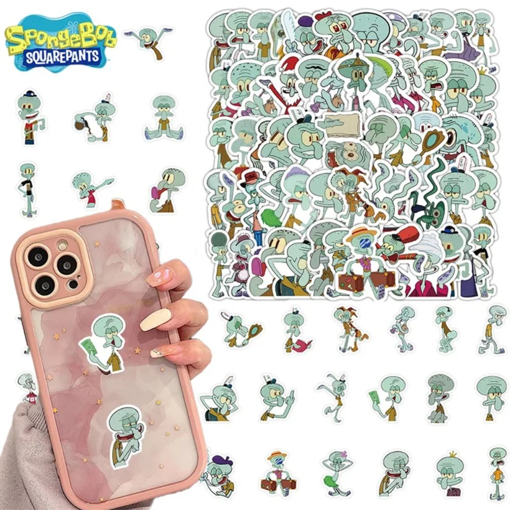 Laptop Accessories Case - 60 adet SpongeBob Squidward Tentacles dekoratif