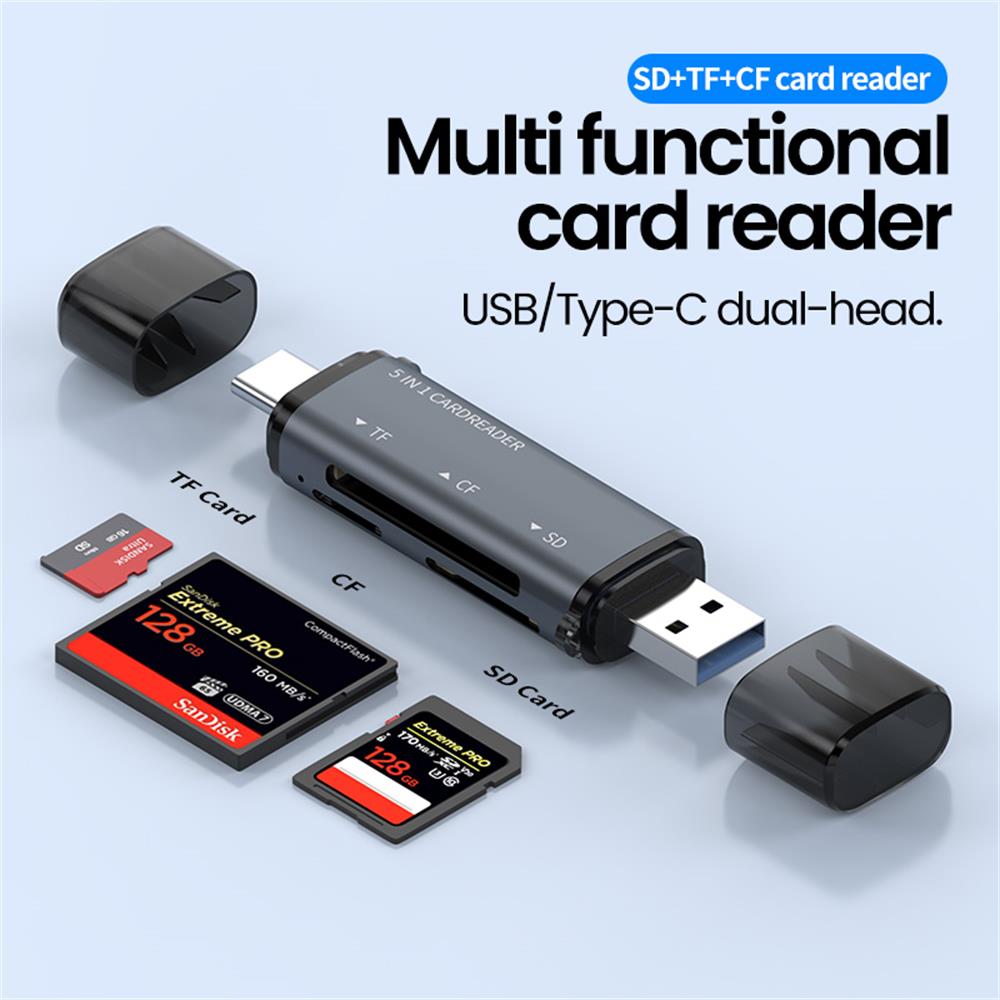 5 IN 1 USB Kart Okuyucu Tip C  - Laptop Accessories For Programmers incelemesi ve fiyatı