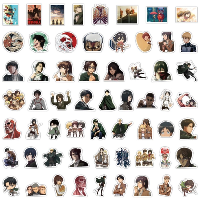 60 adet Titan Anime çıkartmala - Laptop Accessories Case incelemesi ve fiyatı